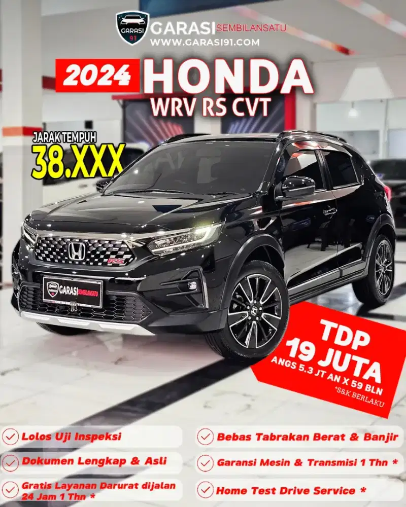 ‼️TDP 19 JT‼️HONDA WRV RS CVT 2024