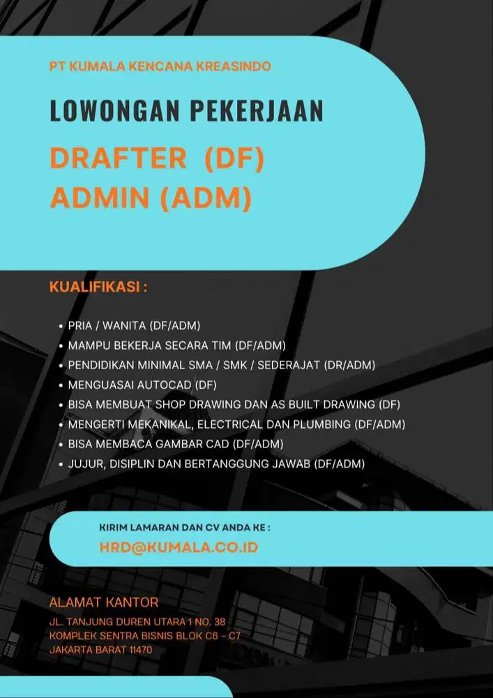 Loker Drafter dan Admin