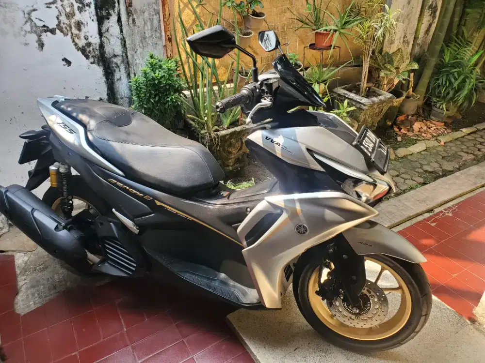 Yamaha New Aerox Abs Keyless  Silver 2021 Full orisinil.