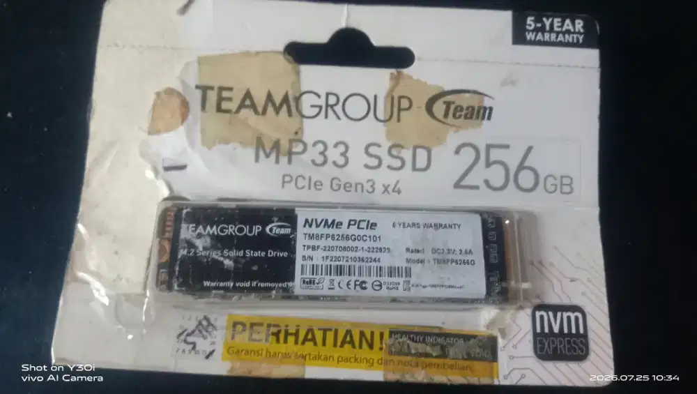 NVME M.2 MP33 SSD 256GB