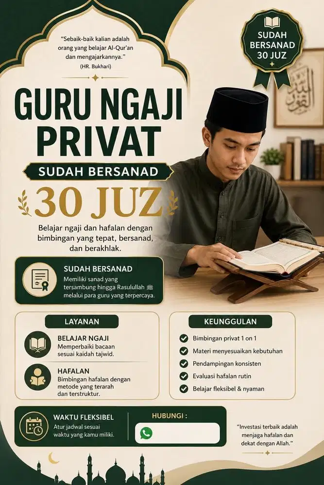 Jasa Guru Ngaji & Hafalan Privat