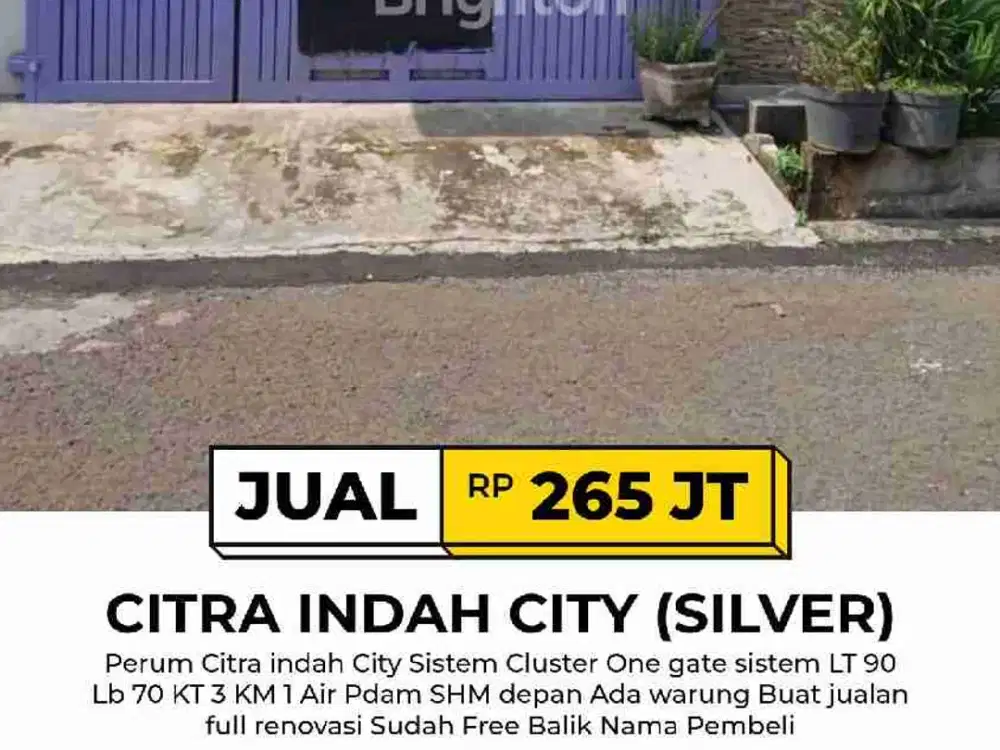 Rumah Full Renovasi Free Biaya Balik Nama LT 90