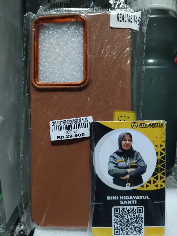 CASE LEATHER CROM REALME 14 5G | ATLANTIS DAHSYAT