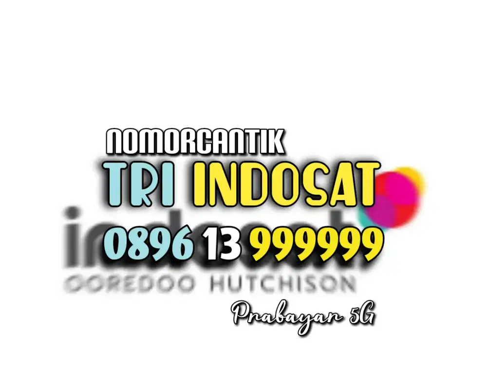 (bisa COD) PROMO Nomor CANTIK kartu TRI INDOSAT PraBayar HEXA 999999