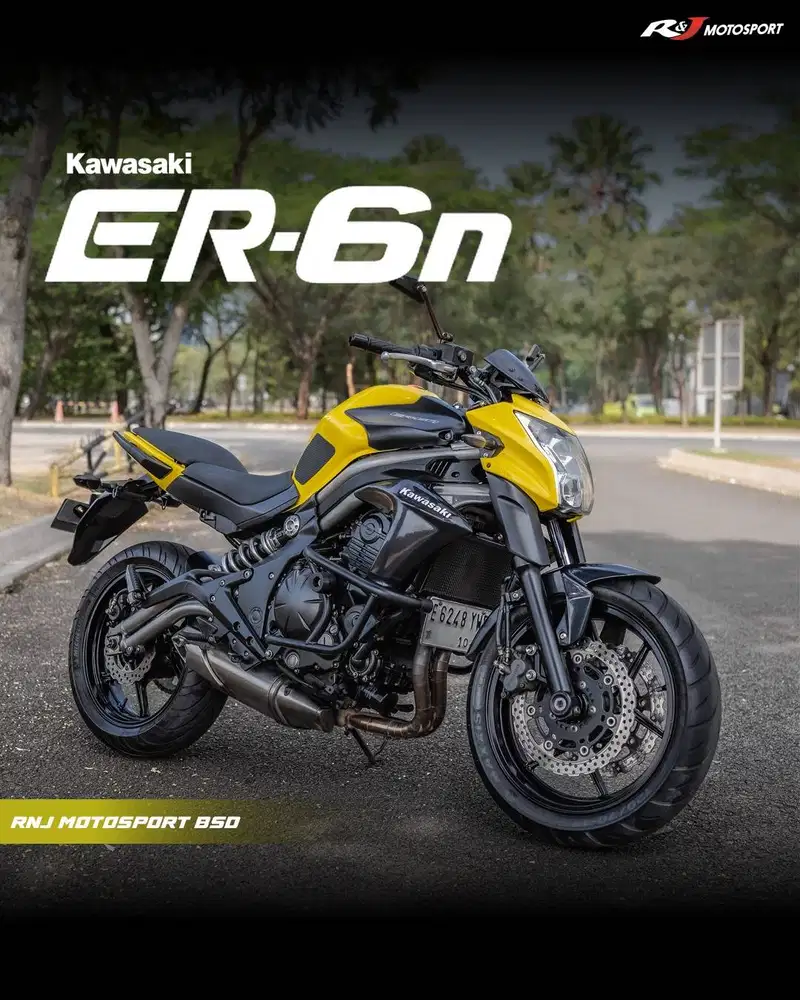 Kawasaki ER6N Nik 2012 Warna Kuning Knalpot Original