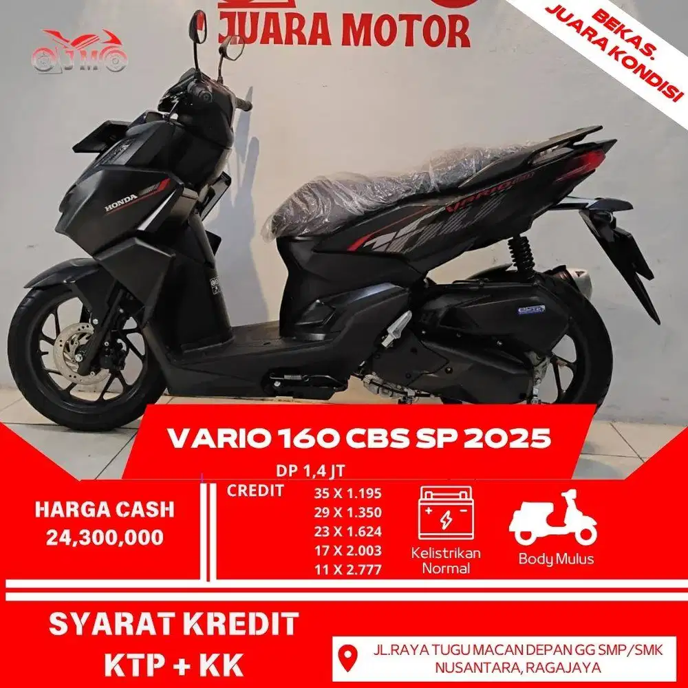 VARIO 160 CBS 2025 LIKE NEW CREDIT PROSES MUDAH DIBANTU SAMPAI ACC