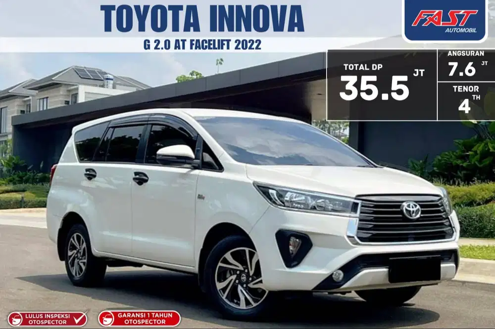 TOYOTA INNOVA G 2022 FACELIFT BENSIN 2.0 AT LOW KM.27RB GARANSI1TH