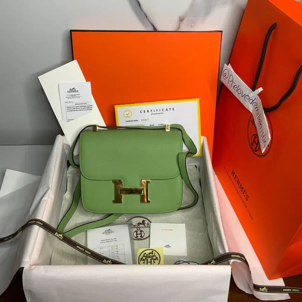 Preloved Constance 24 Epsom Vert Criquet Ghw Authentic