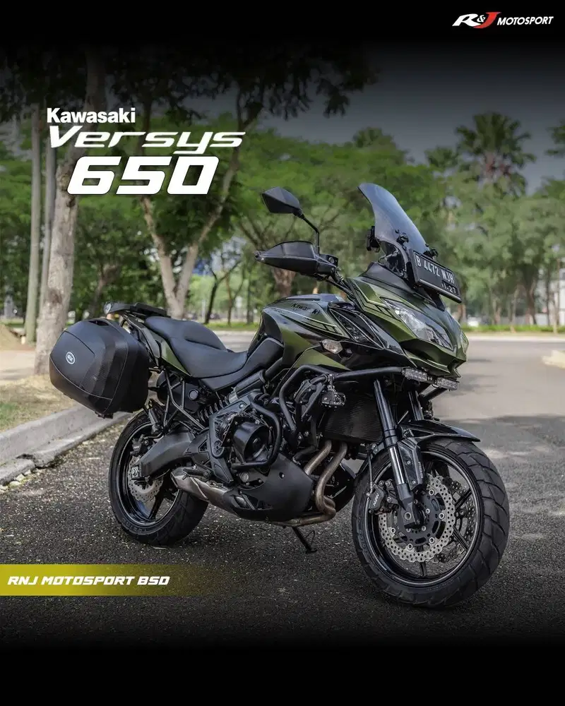 Kawasaki Versys 650 Nik 2019 Warna Hijau Army Knalpot Original