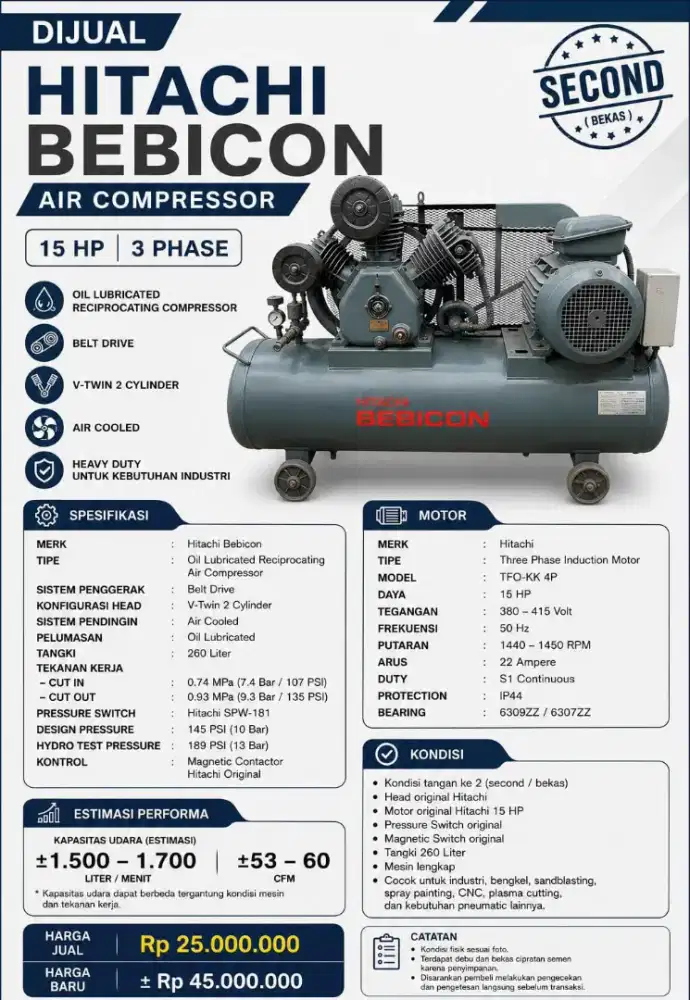 Compressor/ kompresor Hitachi Bebicon ( Japan)