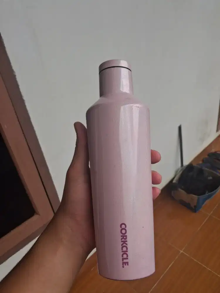 Corkcicle pink glitter
