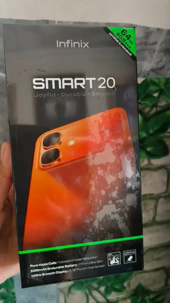 Infinix smart 20 Orange RAM 4+4/64 GB BARU GARANSI RESMI 1 TAHUN