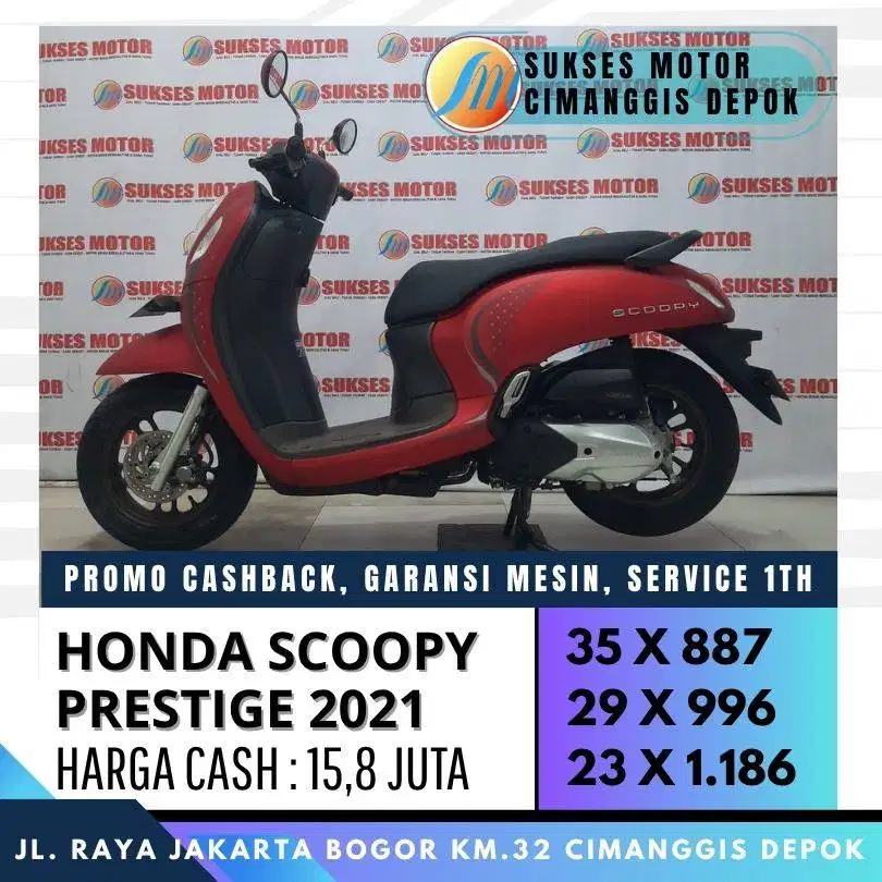 DP 600 HONDA SCOOPY PRESTIGE 2021 CASH KREDIT UNIT BERGARANSI