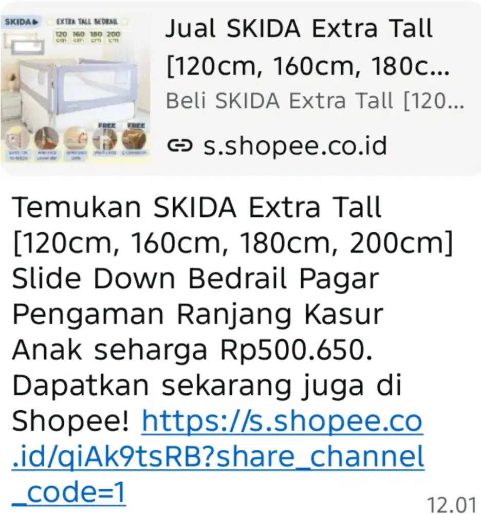 Bedrail SKIDA 200cm & 180cm,slide down bedrail pagar pengaman ranjang