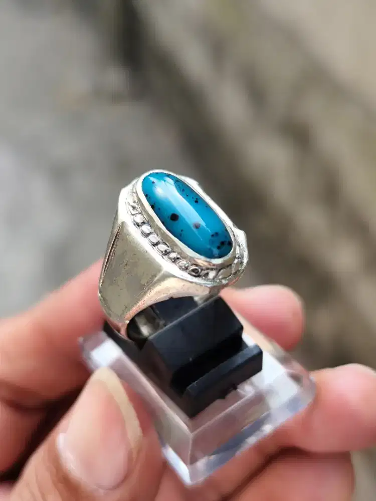 028 Natural Bacan size kantoran dim 16*8*7 ring alpaka size jari 8,5