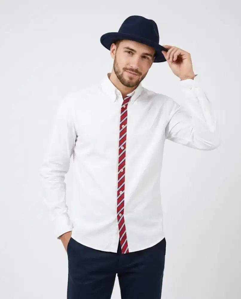 Kemeja Long shirt Ben Sherman Signature colour white Size M