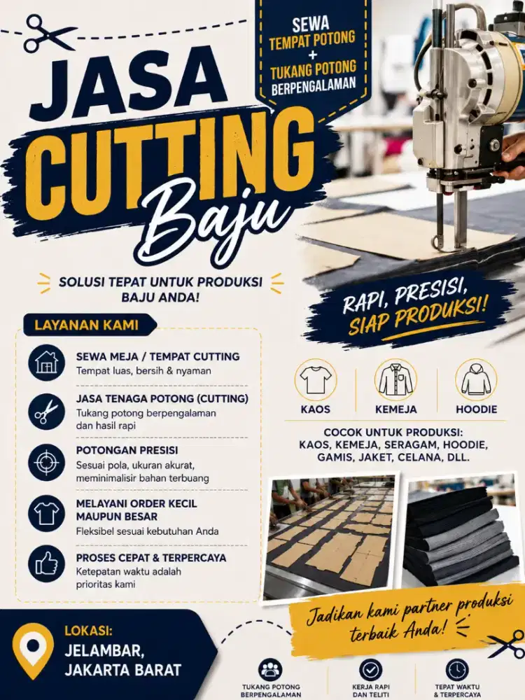 Jasa cutting baju
