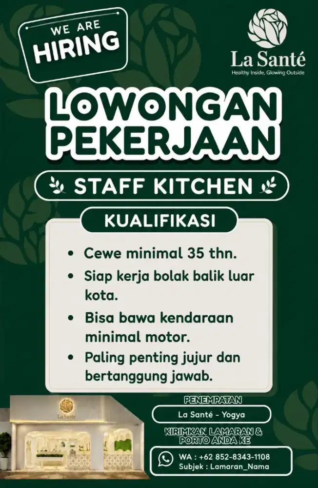 STAFF KITCHEN RESTO