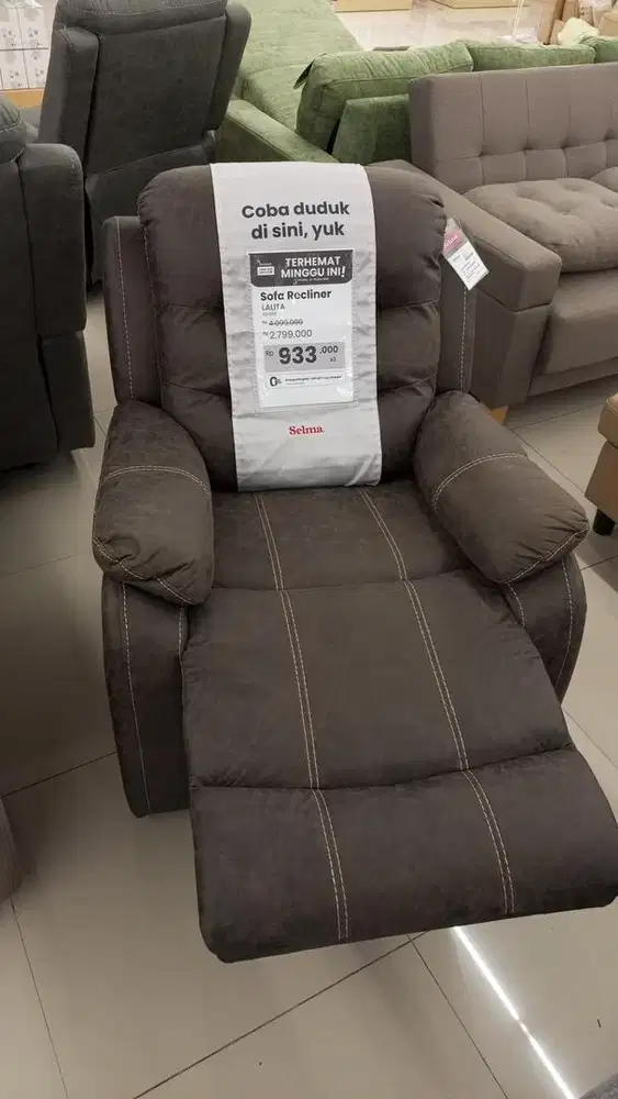 Sofa Lalita 1S Recliner Brown