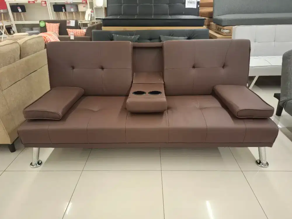 Sofabed Kulit Coklat