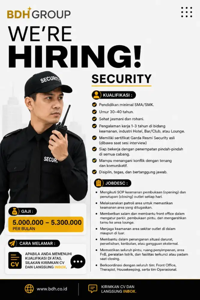 Loker Lowongan Kerja Security Area Jakarta