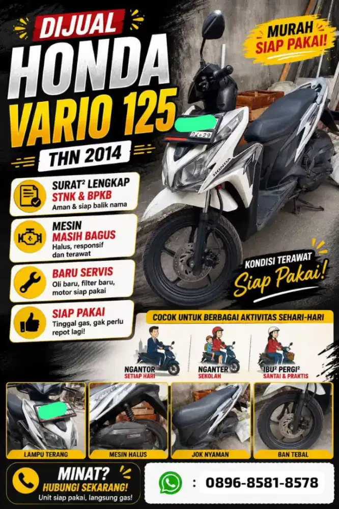 Jual Vario 125 old 2014