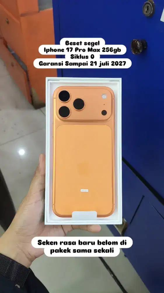 Seken iphone 17 Pro Max 256gb Beset Segel Garansi On juli 2027