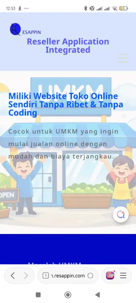 Aplikasi Dashboard & End User Toko Online
