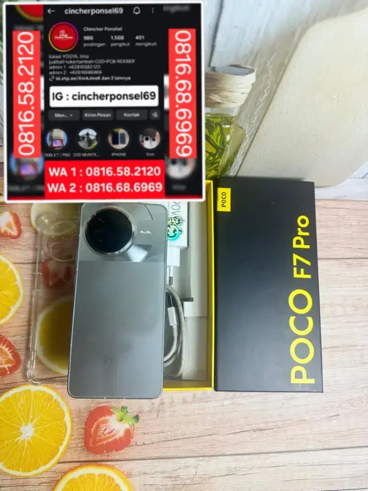 Jual HP POCO F7 PRO 5G 12/512 likenew istinewa garansi sampai 03 2027