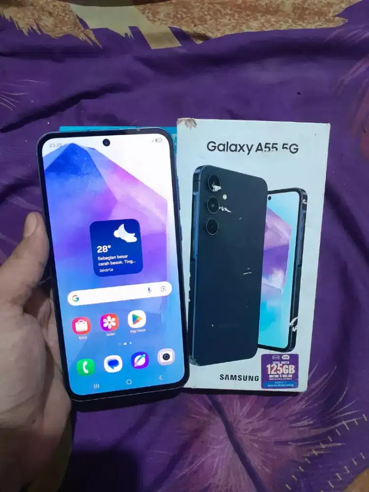 Samsung A55 5G spek 268 Kel hp cas box