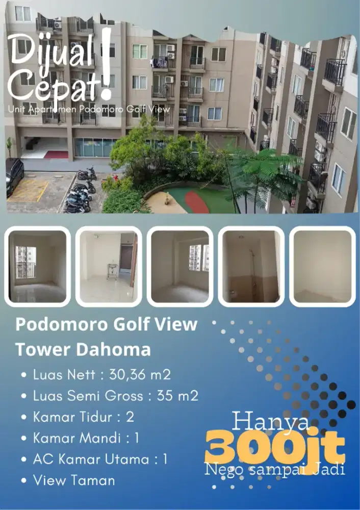 Apartemen dijual Podomoro Golf View Cimanggis