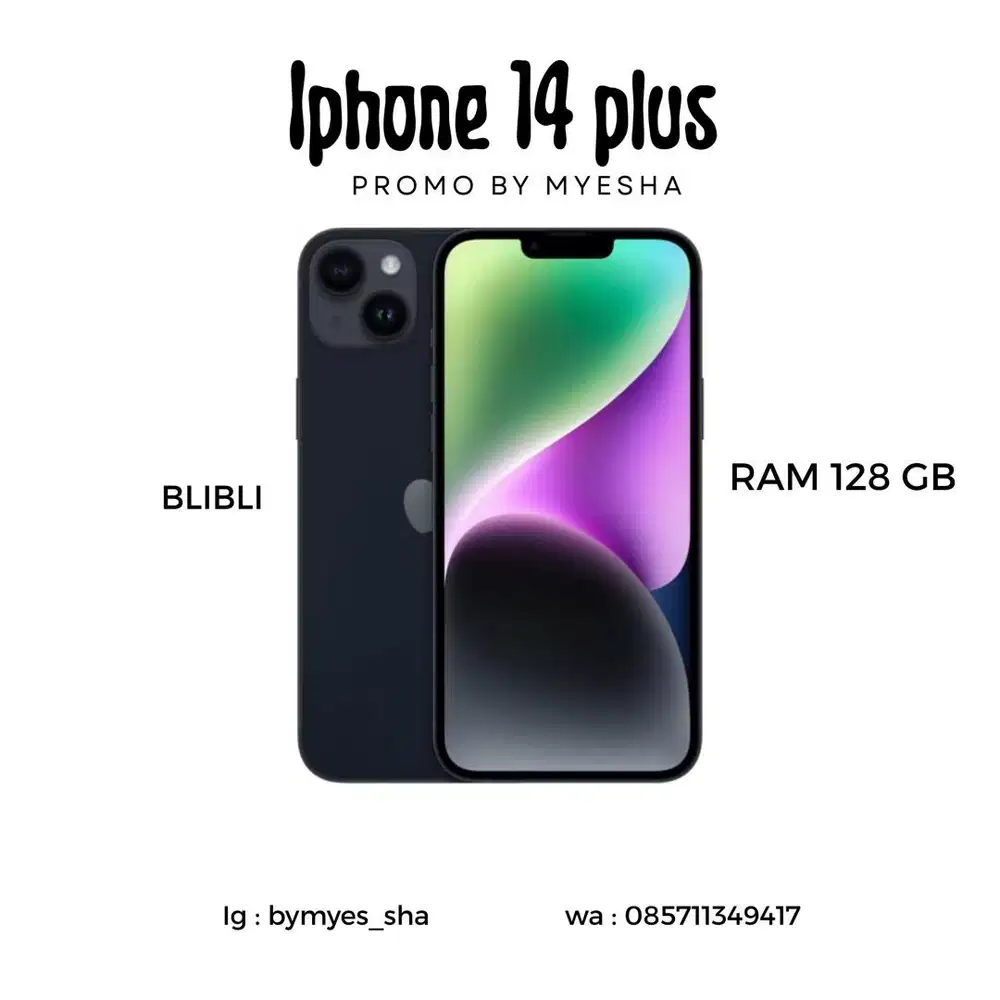 IPHONE 14 PLUS 128 GB BLIBLI ( GARANSI )