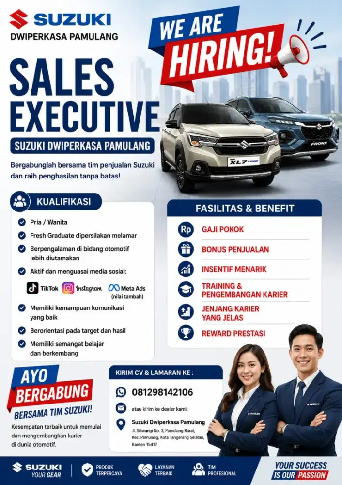 Lowongan sales suzuki mobil