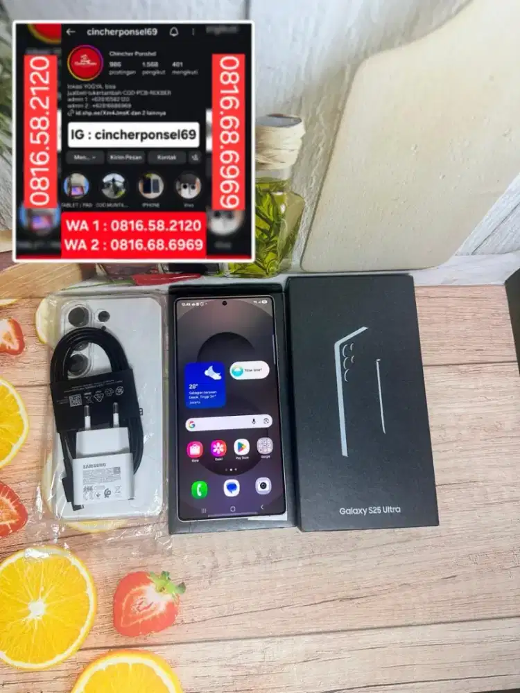 Jual hp likenew SAMSUNG S25 ULTRA ram 12gb istimewa fre adaptor n case