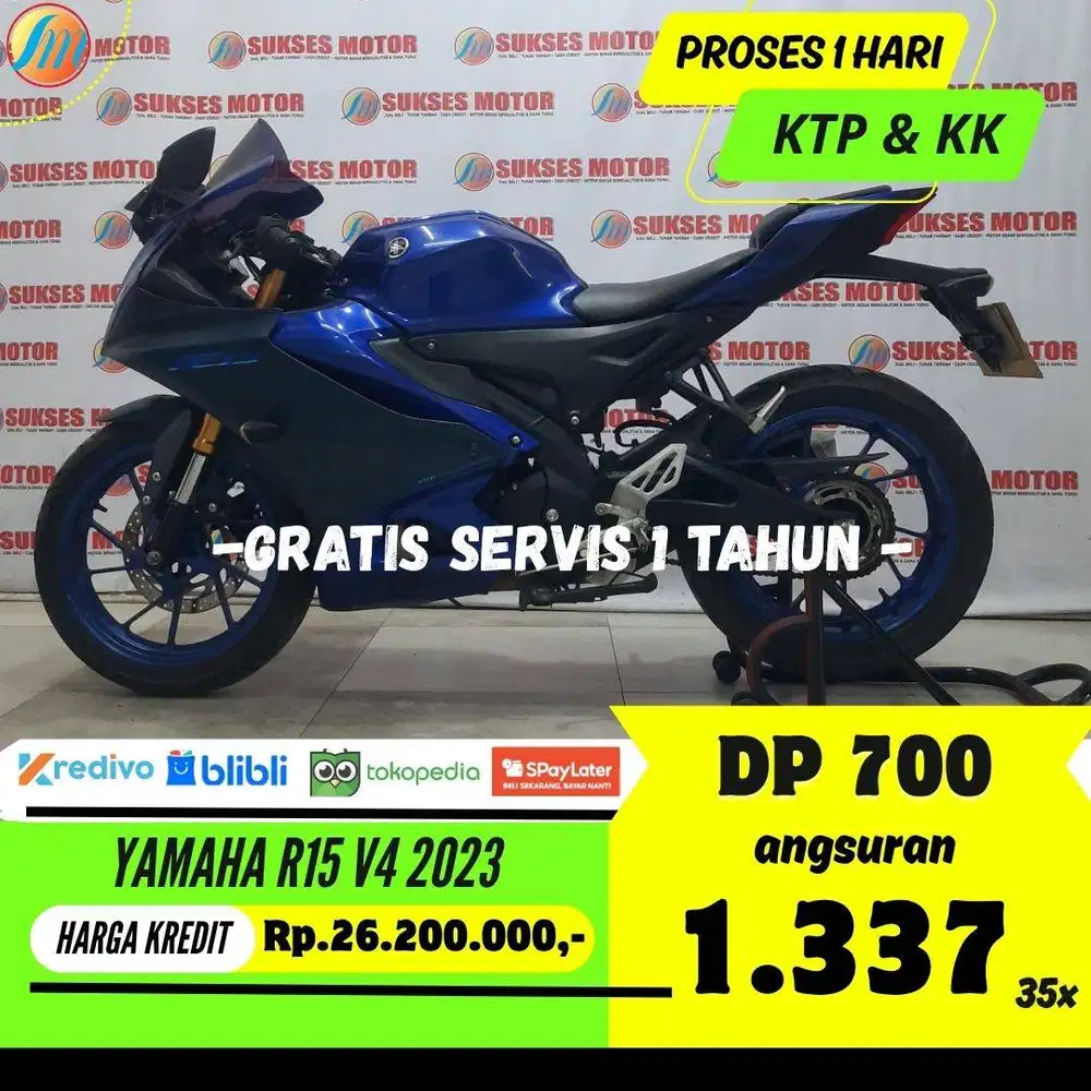 YAMAHA R15 V4 2023 KREDIT DP HANYA 700RIBU ANGSURAN TERJANGKAU