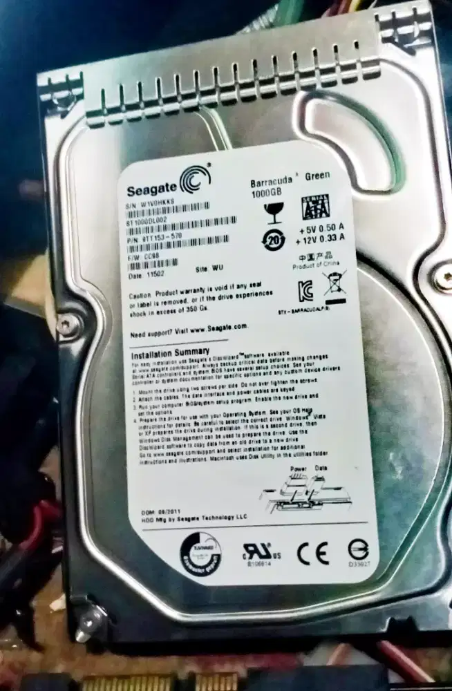 HARDISK SATA3 3,5 SEAGATE  BARRACUDA 1TB /1.000GB FOR PC/CCTV  JAKSEL