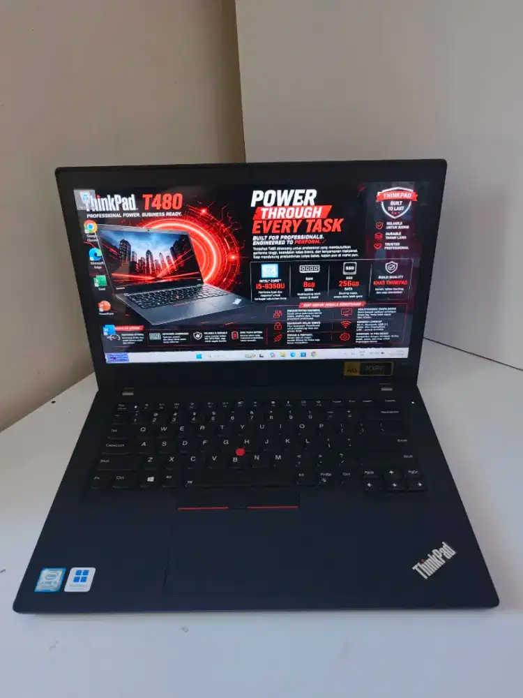 ThinkPad T480 Core i5 RAM 8GB SSD 256GB Laptop Bisnis Super Awet Win11