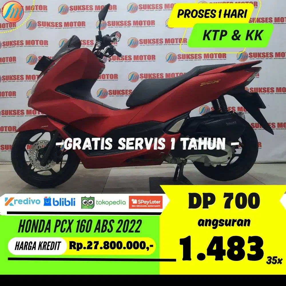 DP 700RIBU HONDA PCX 160 ABS 2022 ANGSURAN SANGAT RINGAN BERGARANSI