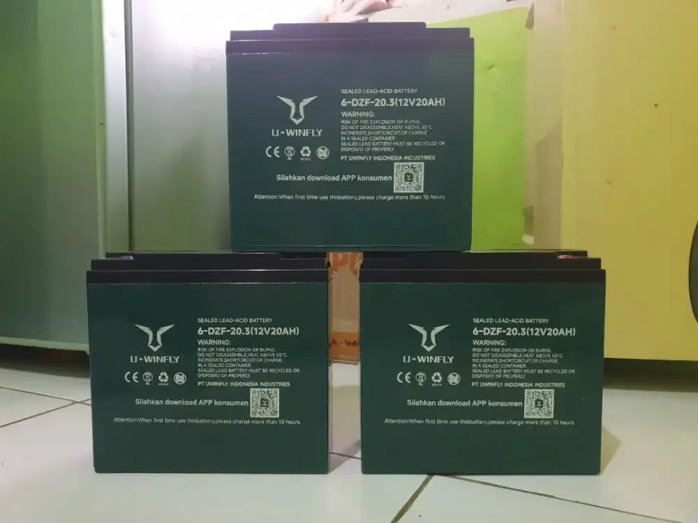 Aki Sepeda Listrik Uwinfly 12V 20Ah Original.