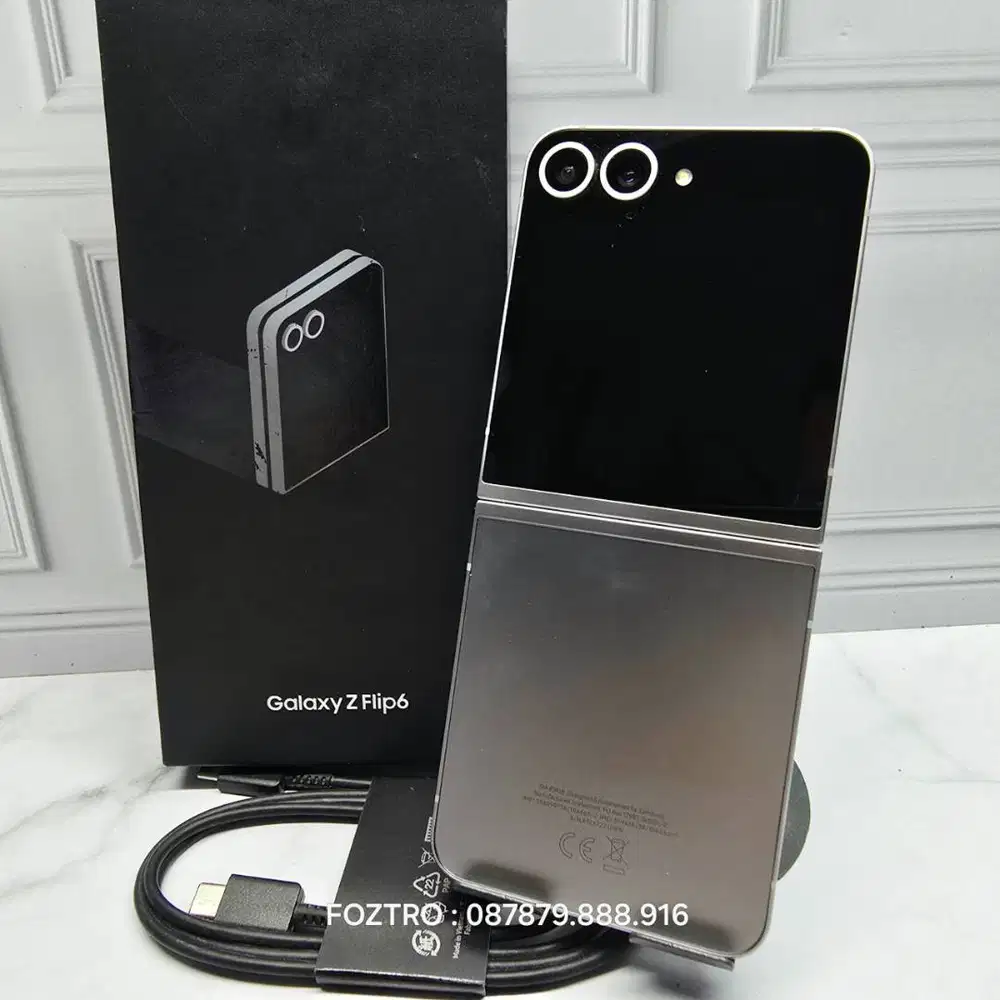 Samsung Galaxy Z Flip 6 12/256GB Silver Resmi SEIN Fullset No Minus
