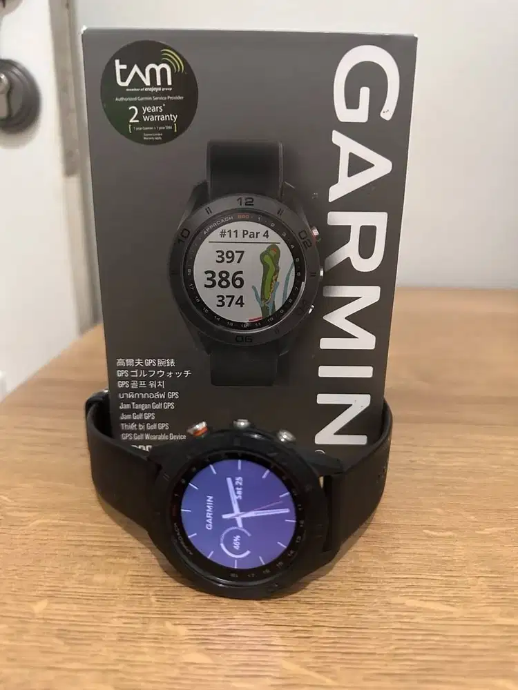 JUAL Jam Tangan Garmin Approach S60 GPS Golf Smartwatch Fullset