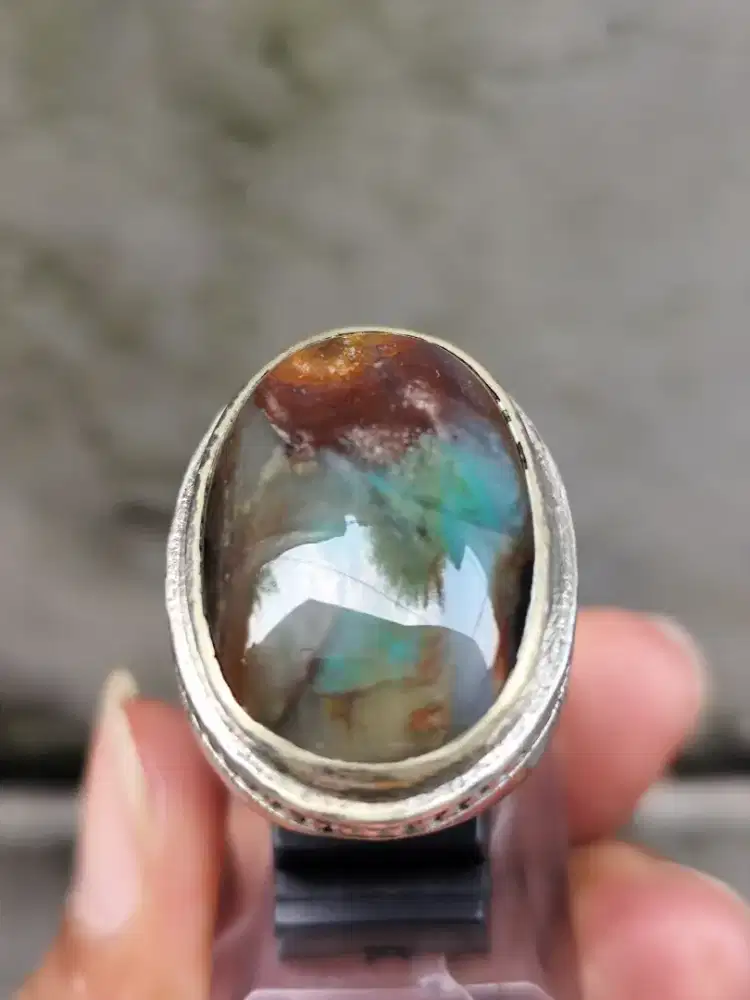 009 Batu Garut Ciangel Kristal 28*18*7 (est), ring alpaka SJ 9,5 est 