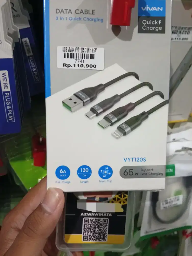 USB VIVAN VYT120S 3 IN 1 65W l ATLANTIS DAHSYAT