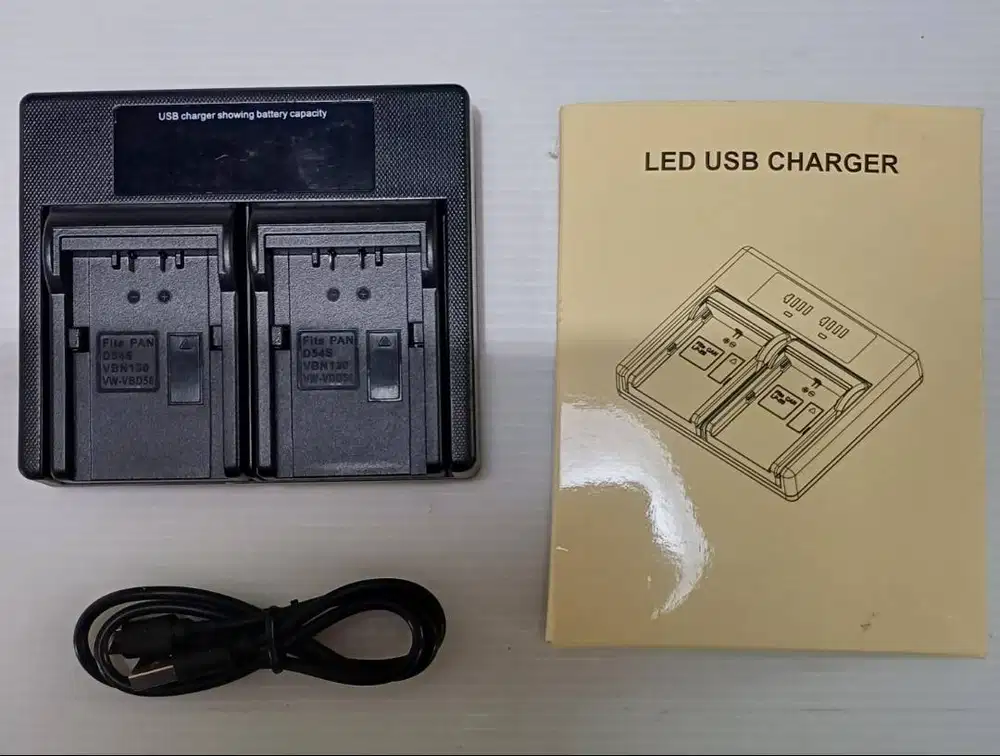 Led USB Charger Baterai Panasonic D54S - VBN130 - VW-VBD58