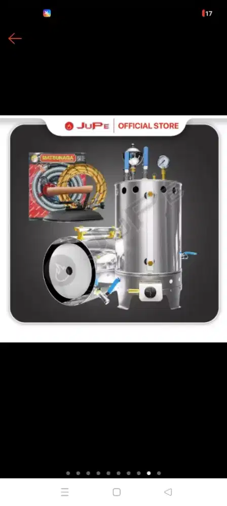 Setrika uap 15 liter bahan stainless steel