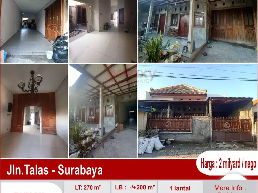 Rumah 1 Lantai Daerah Jalan Talas Surabaya