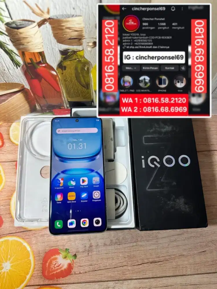 Jual hp likenew IQOO Z10 5G ram 8gb istimewa garansi aktif 10 26