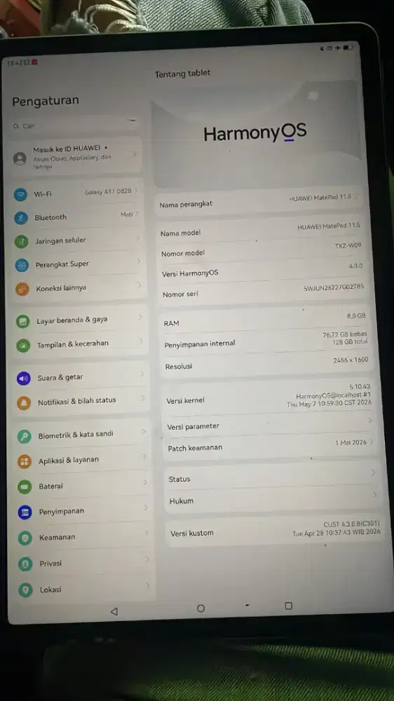Huawei matepad 11,5