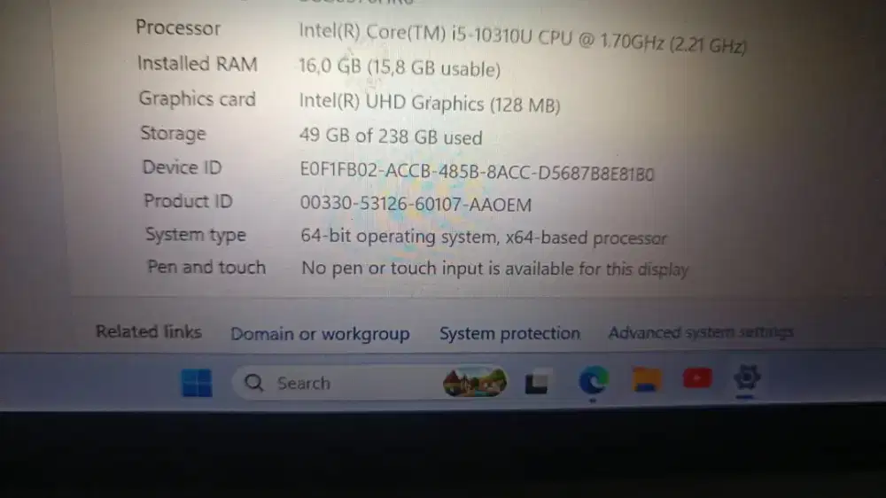 Laptop  14inch - HP Elitebook 840 G7 Core i5 16/256