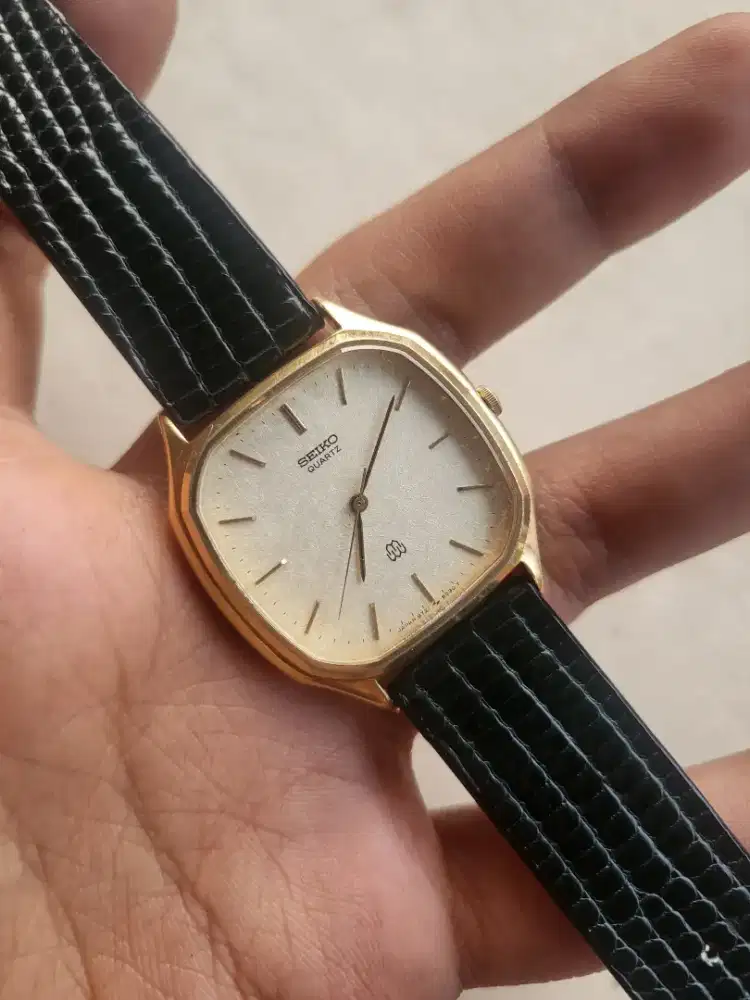 Rare Seiko Tank Octagon Vintage Middle 1970s Snowflake Dial